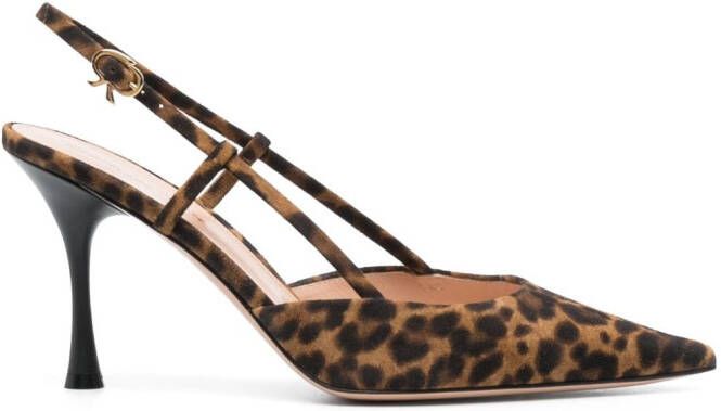 Gianvito Rossi 90mm Ascent slingback pumps Brown