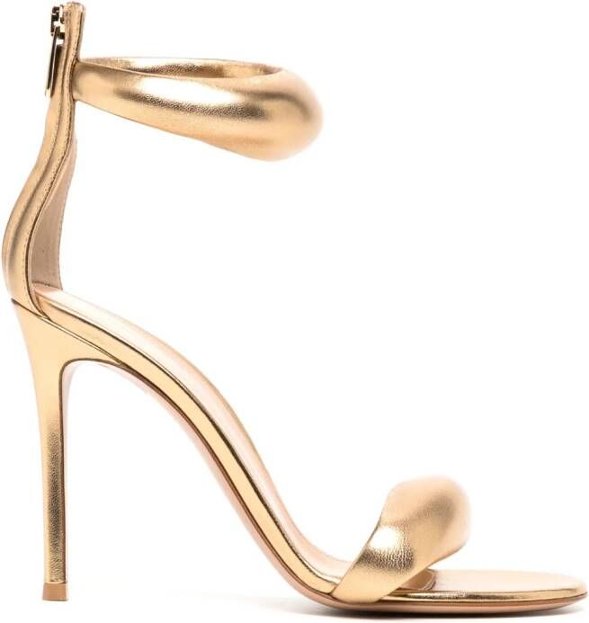 Gianvito Rossi Bijoux 100mm leather sandals Gold