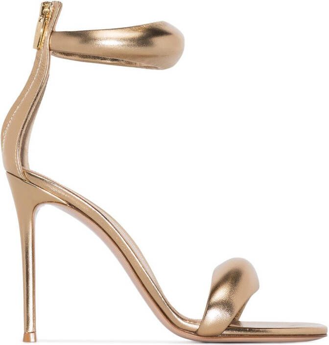 Gianvito Rossi 105mm Bijoux leather sandals Gold
