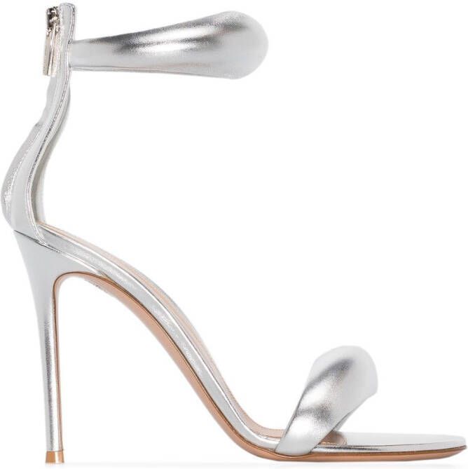 Gianvito Rossi Bijoux 105mm leather sandals Silver