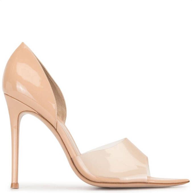 Gianvito Rossi Bree 105mm patent leather pumps Neutrals