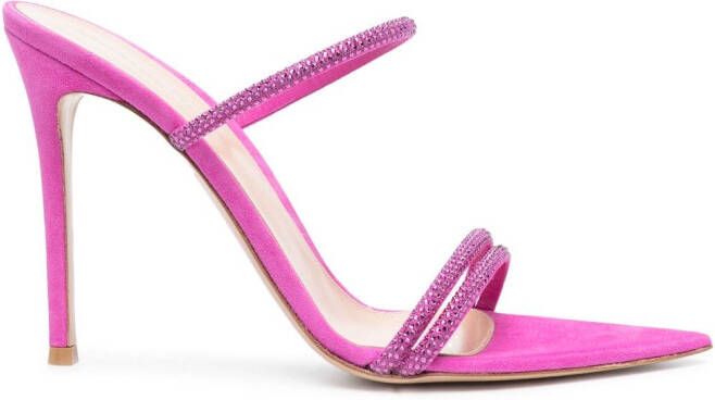 Gianvito Rossi Cannes 105mm mules Pink