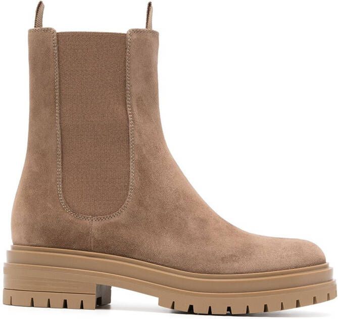 Gianvito Rossi Chester suede chelsea boots Brown