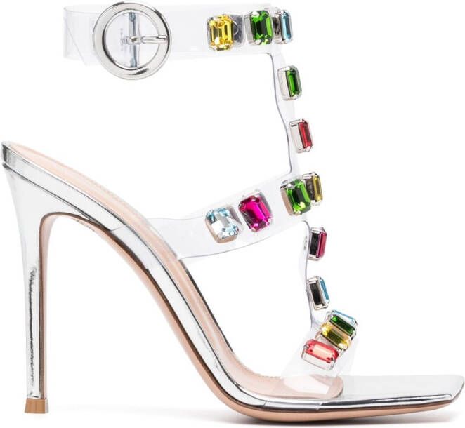 Gianvito Rossi crystal-embellished 105mm sandals Silver