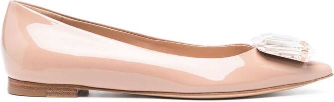 Gianvito Rossi crystal-embellished Jaipur 15mm pumps Neutrals