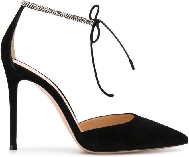Gianvito Rossi Montecarlo D'Orsay 105mm suede pumps Black