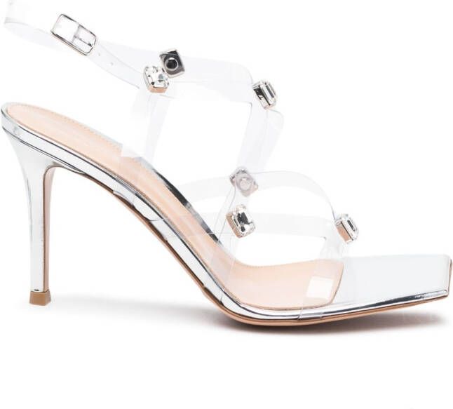 Gianvito Rossi Crystal Fever 85mm sandals Silver