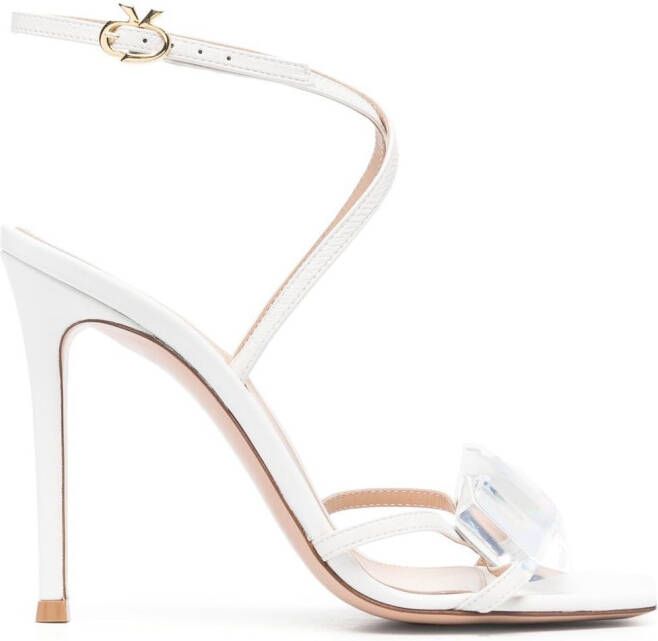 Gianvito Rossi crystal strappy sandals White