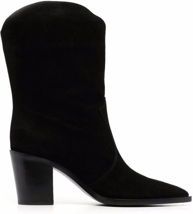 Gianvito Rossi 70mm Denver cowboy boots Black