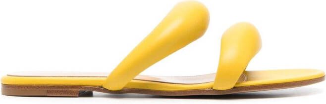 Gianvito Rossi padded slip-on sandals Yellow