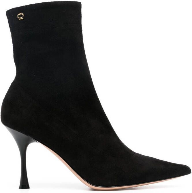 Gianvito Rossi Dunn 85mm suede boots Black