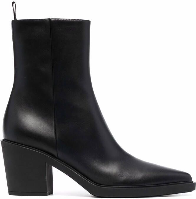 Gianvito Rossi Dylan leather ankle boots Black