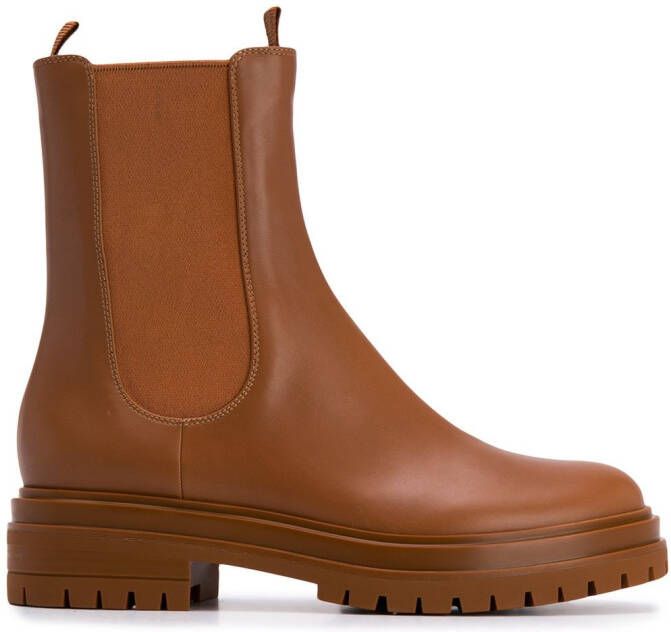 Gianvito Rossi Chester leather Chelsea boots Brown