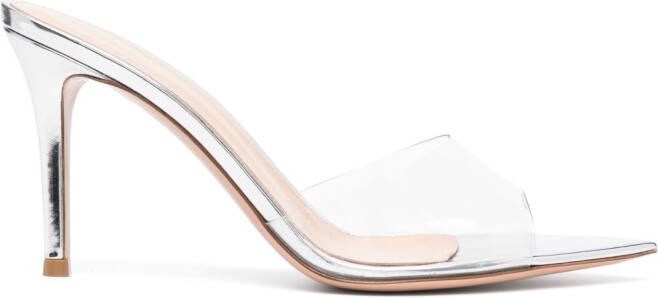 Gianvito Rossi Elle 85mm transparent-strap sandals White