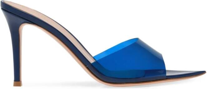 Gianvito Rossi Elle 85mm point-toe mules Blue