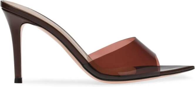 Gianvito Rossi Elle 85mm point-toe sandals Brown