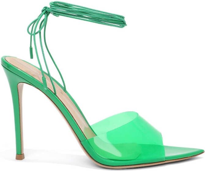 Gianvito Rossi Exclusive Skye 105mm tie-fastening pumps Green