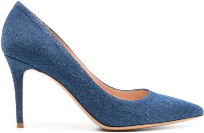 Gianvito Rossi Gianvito 85mm denim pumps Blue