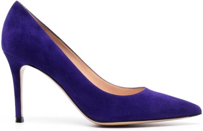 Gianvito Rossi Gianvito 85mm suede pumps Purple