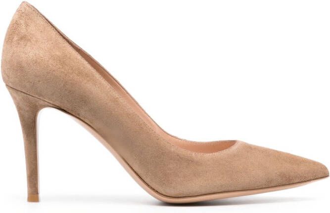 Gianvito Rossi Gianvito 95mm patent pumps Neutrals