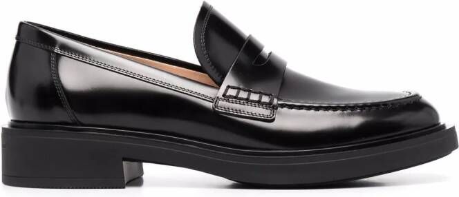 Gianvito Rossi Harris leather loafers Black