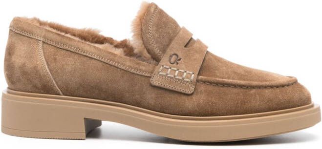 Gianvito Rossi Harris suede loafers Brown