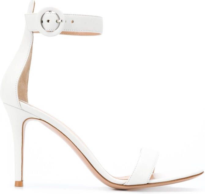 Gianvito Rossi Portofino 85mm leather sandals White