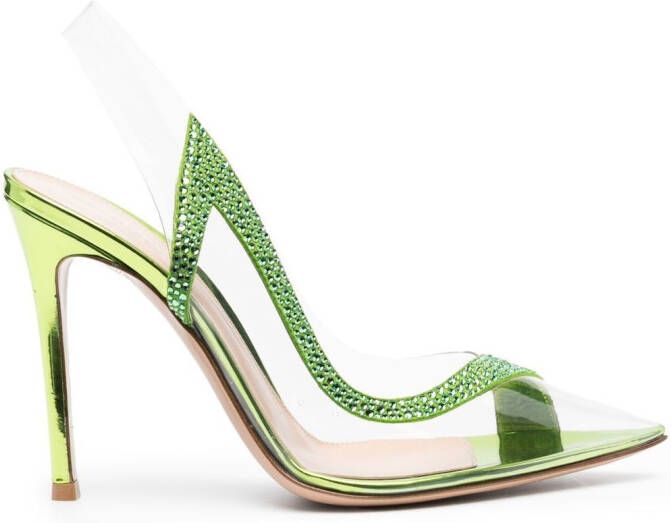 Gianvito Rossi Hortensia 105mm slingback pumps Green
