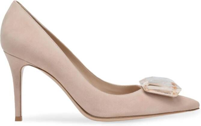 Gianvito Rossi Jaipur 85mm suede pumps Neutrals