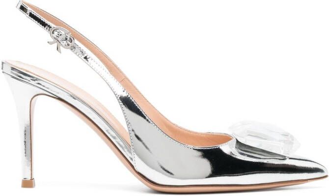Gianvito Rossi Jaipur 90mm slingback pumps Silver