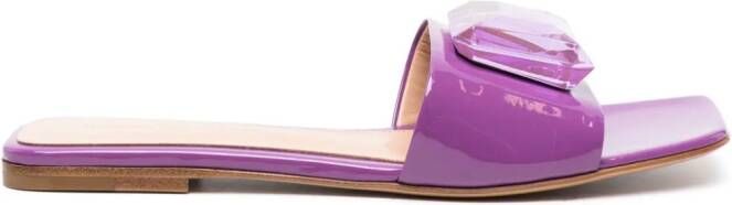 Gianvito Rossi Jaipur crystal-embellished slides Purple
