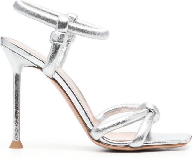 Gianvito Rossi Juno 110mm metallic sandals Grey