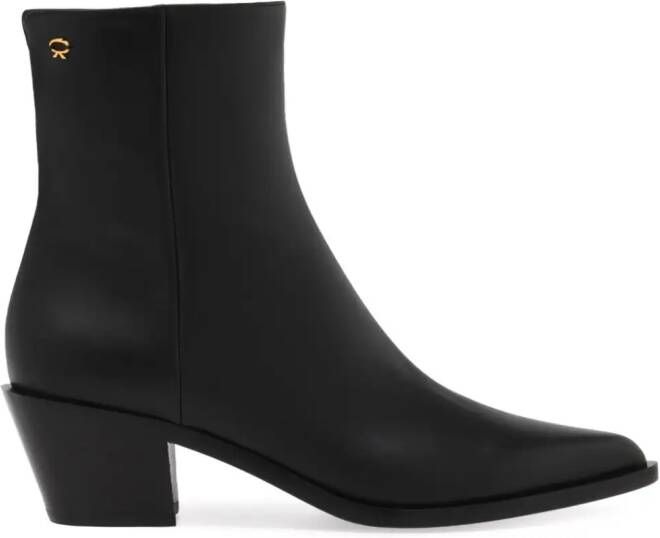 Gianvito Rossi Kinney pointed-toe ankle boots Black