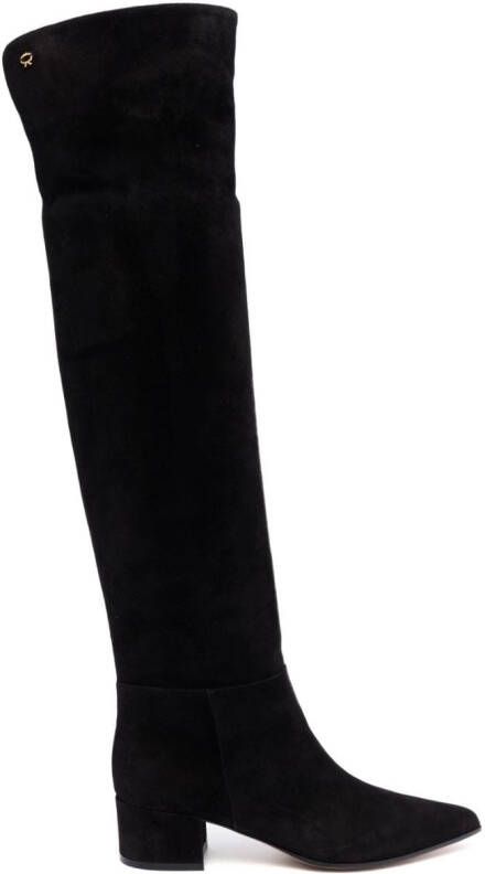 Gianvito Rossi knee-high suede boots Black