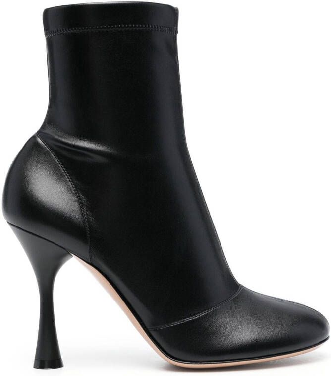Gianvito Rossi Larue 95mm leather ankle boots Black
