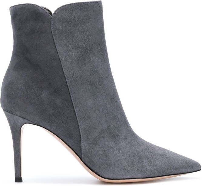 Gianvito Rossi Levy 85mm suede ankle boots Grey