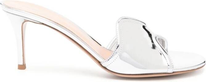 Gianvito Rossi Lucrezia 70mm leather sandals Silver