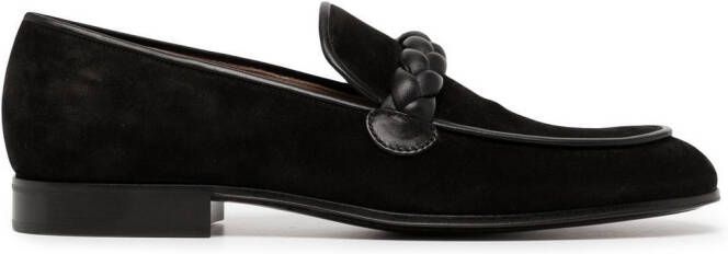 Gianvito Rossi Atticus braided strap loafers Black
