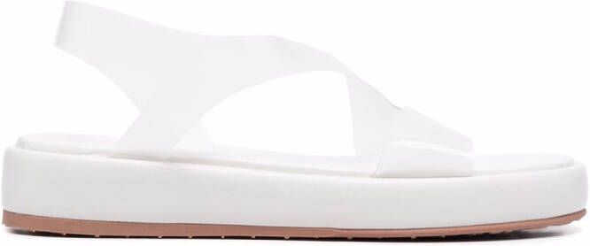 Gianvito Rossi Metropolis flatform sandals White