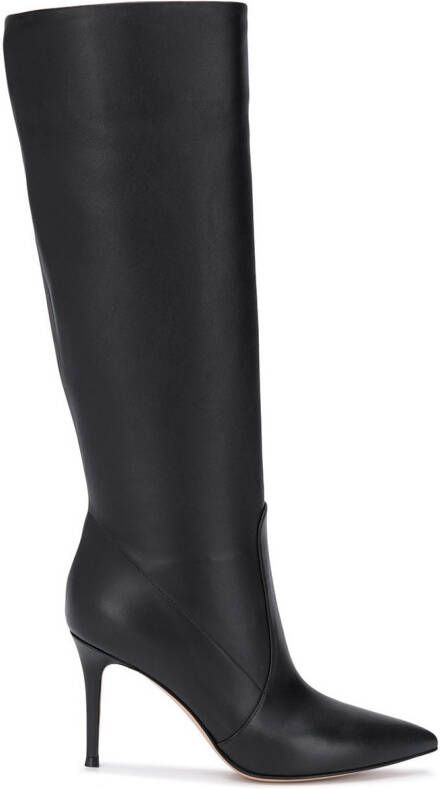 Gianvito Rossi Hansen 85mm leather boots Black