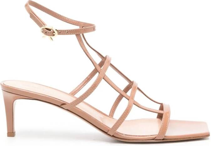 Gianvito Rossi Mondry 55mm leather sandals Neutrals