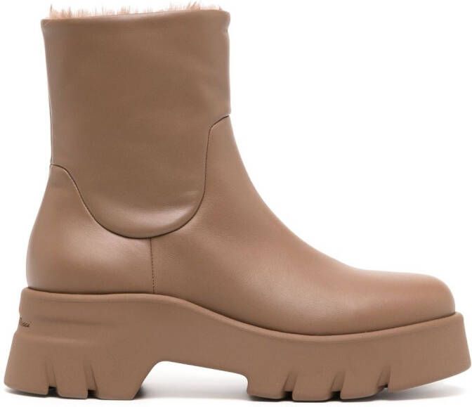 Gianvito Rossi Montey leather boots Brown