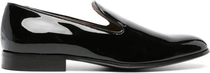 Gianvito Rossi patent-finish leather loafers Black