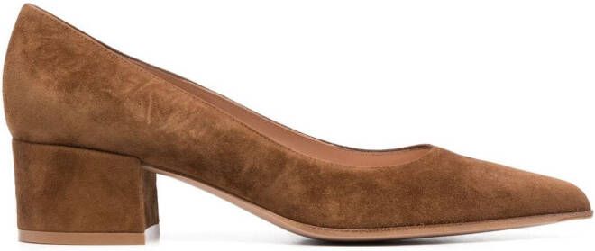 Gianvito Rossi Piper 40mm suede pumps Brown