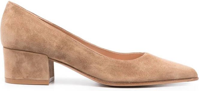 Gianvito Rossi Piper 45mm suede pumps Neutrals
