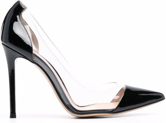 Gianvito Rossi Plexi 105mm patent leather pumps Black