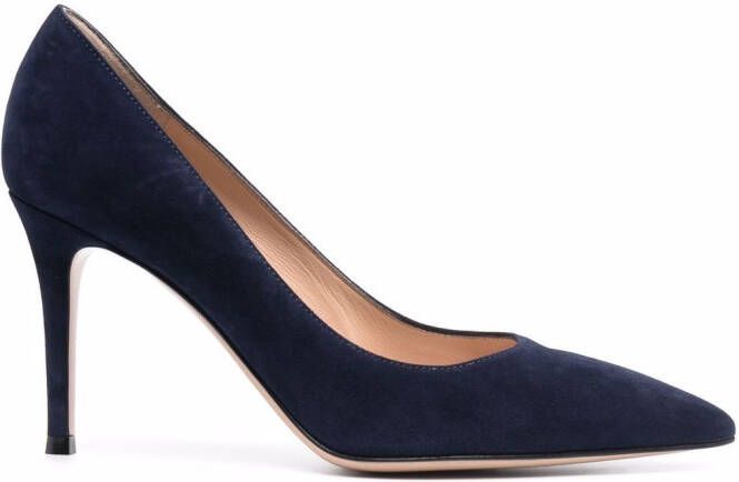 Gianvito Rossi Gianvito 85mm suede pumps Blue