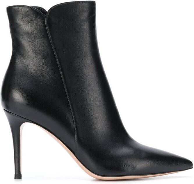 Gianvito Rossi Levy 85mm leather ankle boots Black