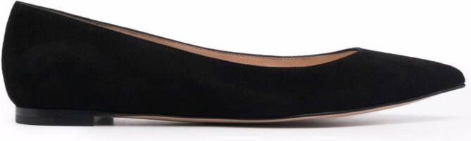 Gianvito Rossi Gianvito suede ballerina shoes Black