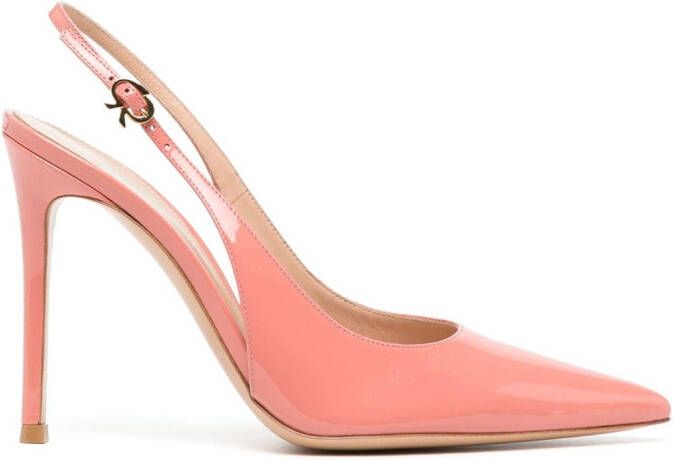 Gianvito Rossi 110mm pointed-toe leather pumps Pink